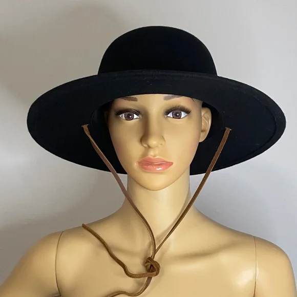 Brixton | Accessories | Nwt Black Felt Wide Brim Boho Glam  display picture 2